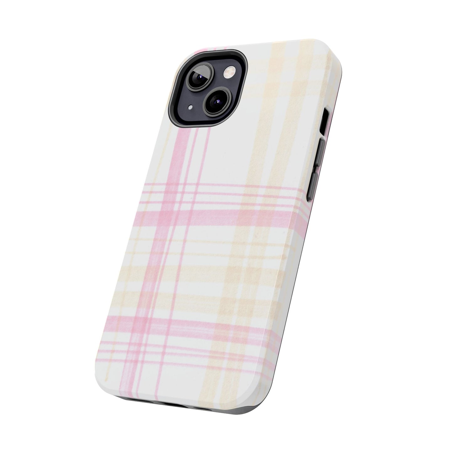 Flower Model Plaid Phone Case