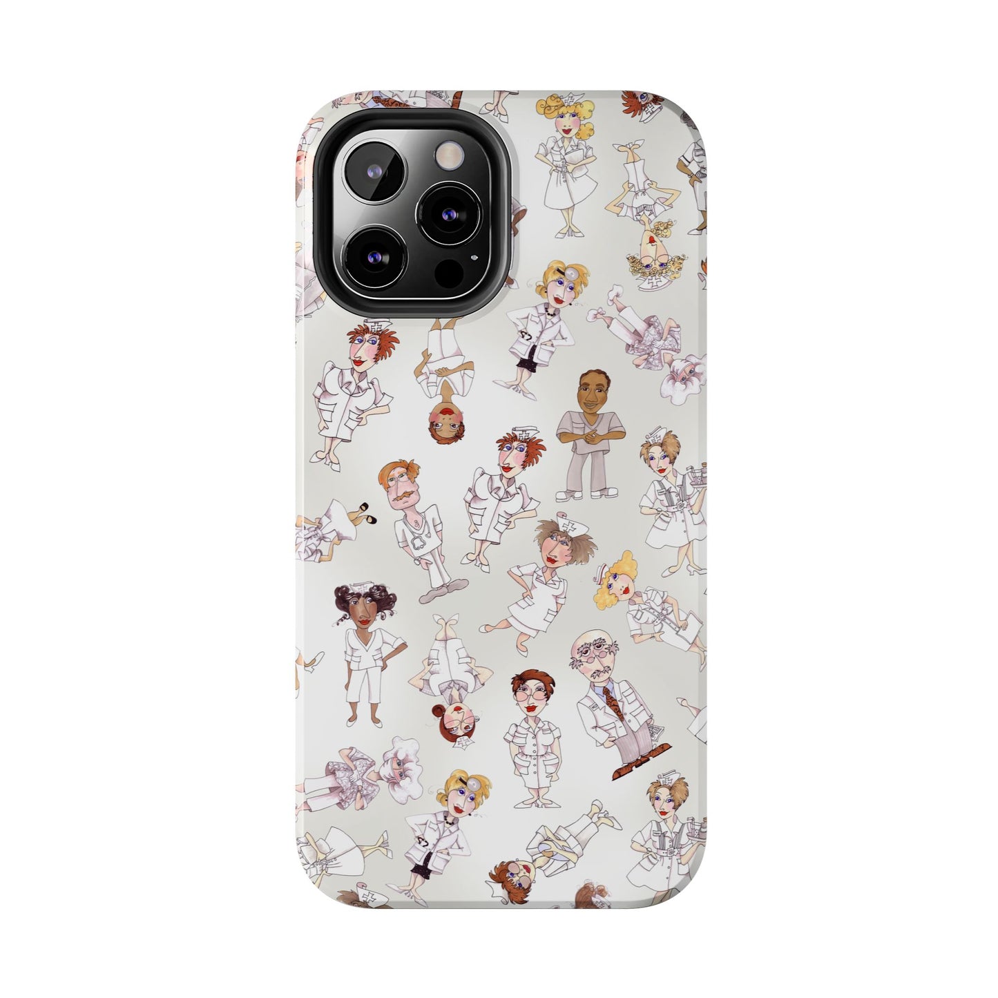 Tossed Nurses Gray Phone Case