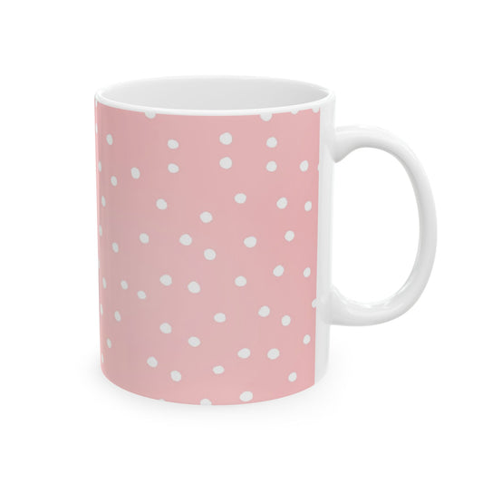 Little Dots Pink / White Cup