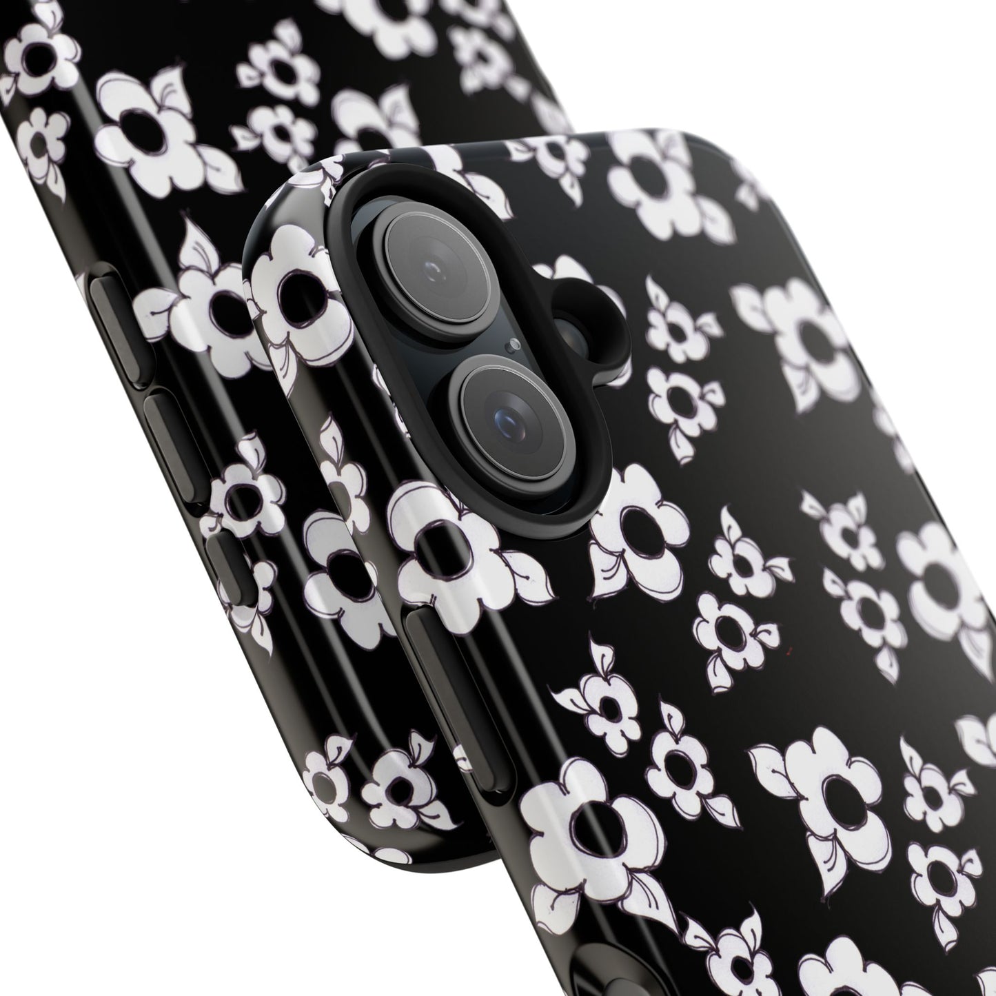 Daisy Cluster Black / White Phone Case