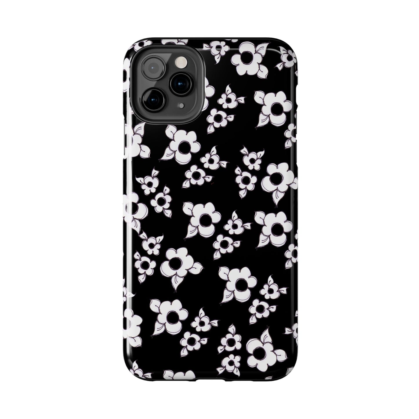 Daisy Cluster Black / White Phone Case