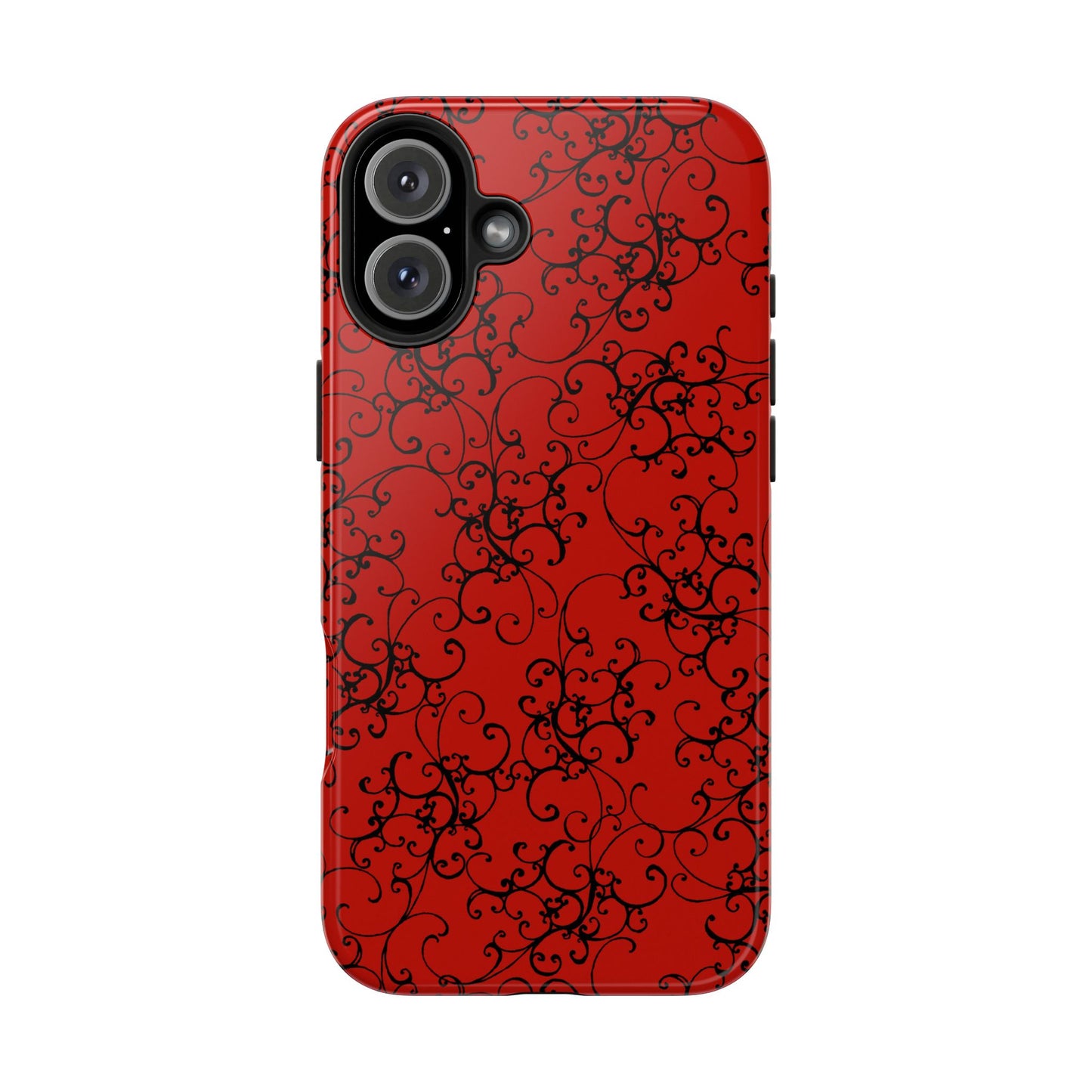 Elegant Scroll Red / Black Phone Case