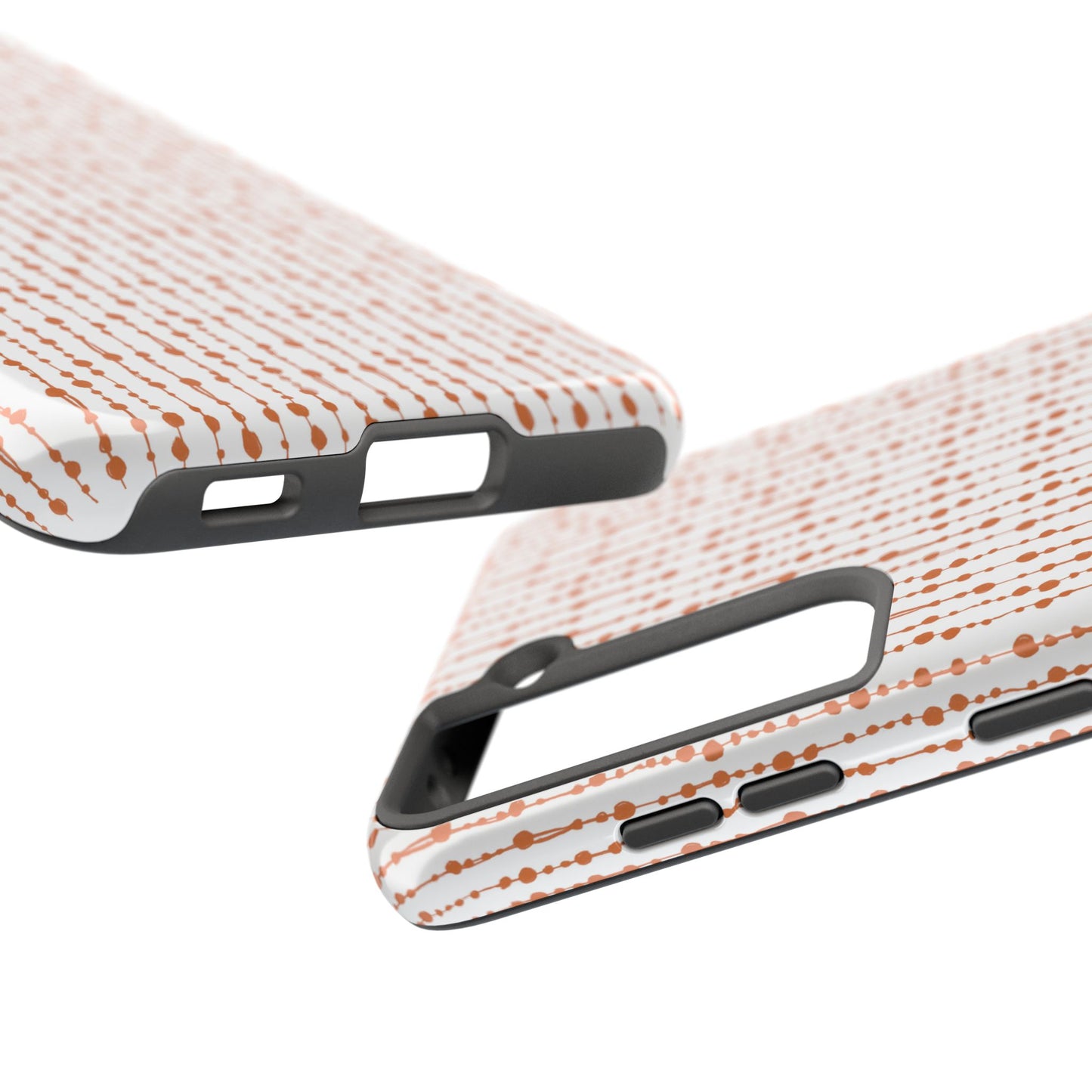 Beaded Curtain White / Bronze Phone Case