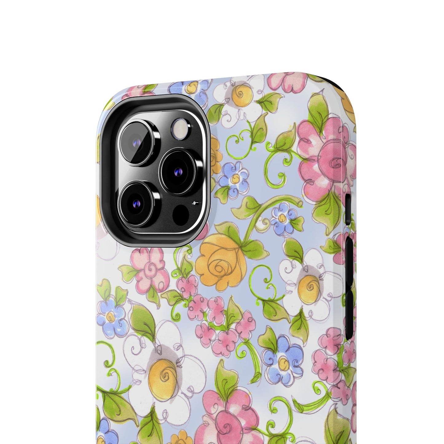 Flower Frolic Blue Phone Case