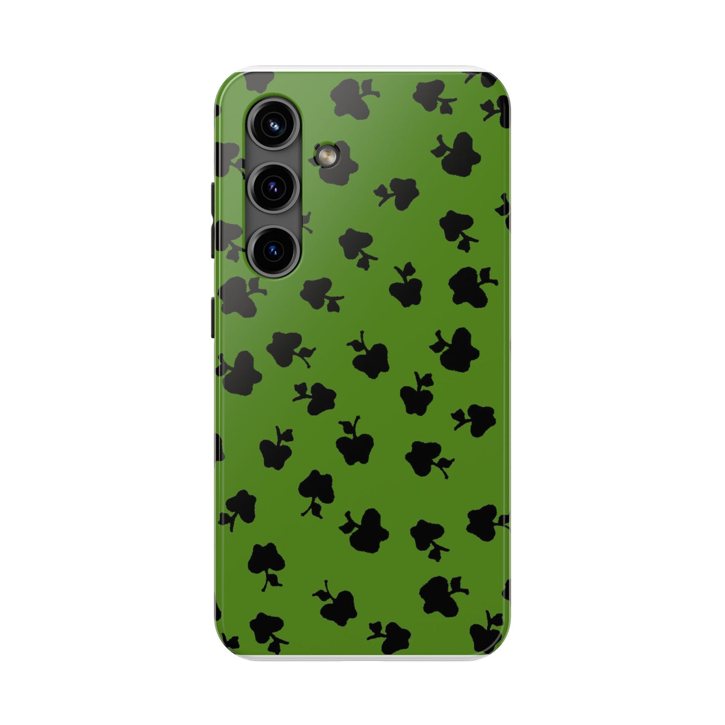 Happy Apples Green / Black Phone Case