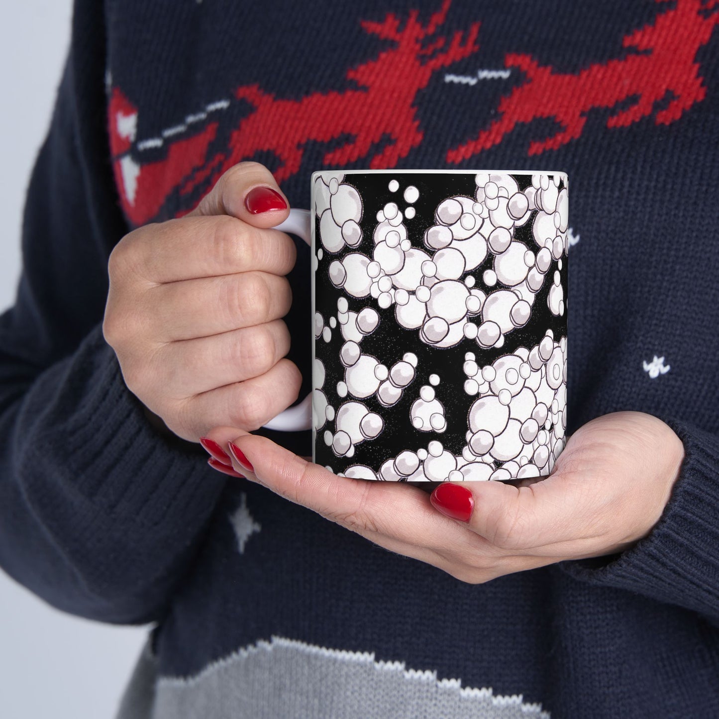 Bubble Dots Black Cup