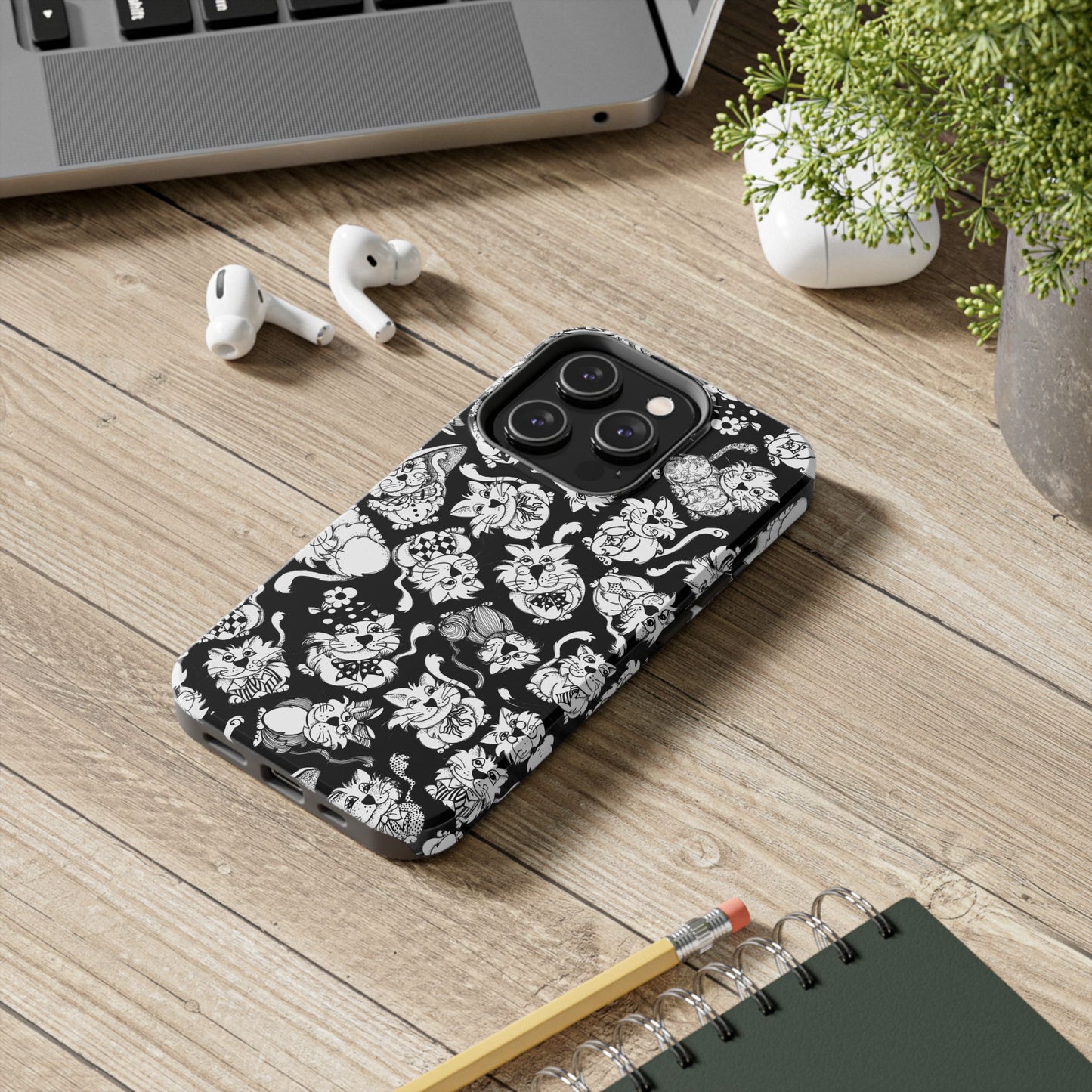 So Kitties Tossed Black Phone Case