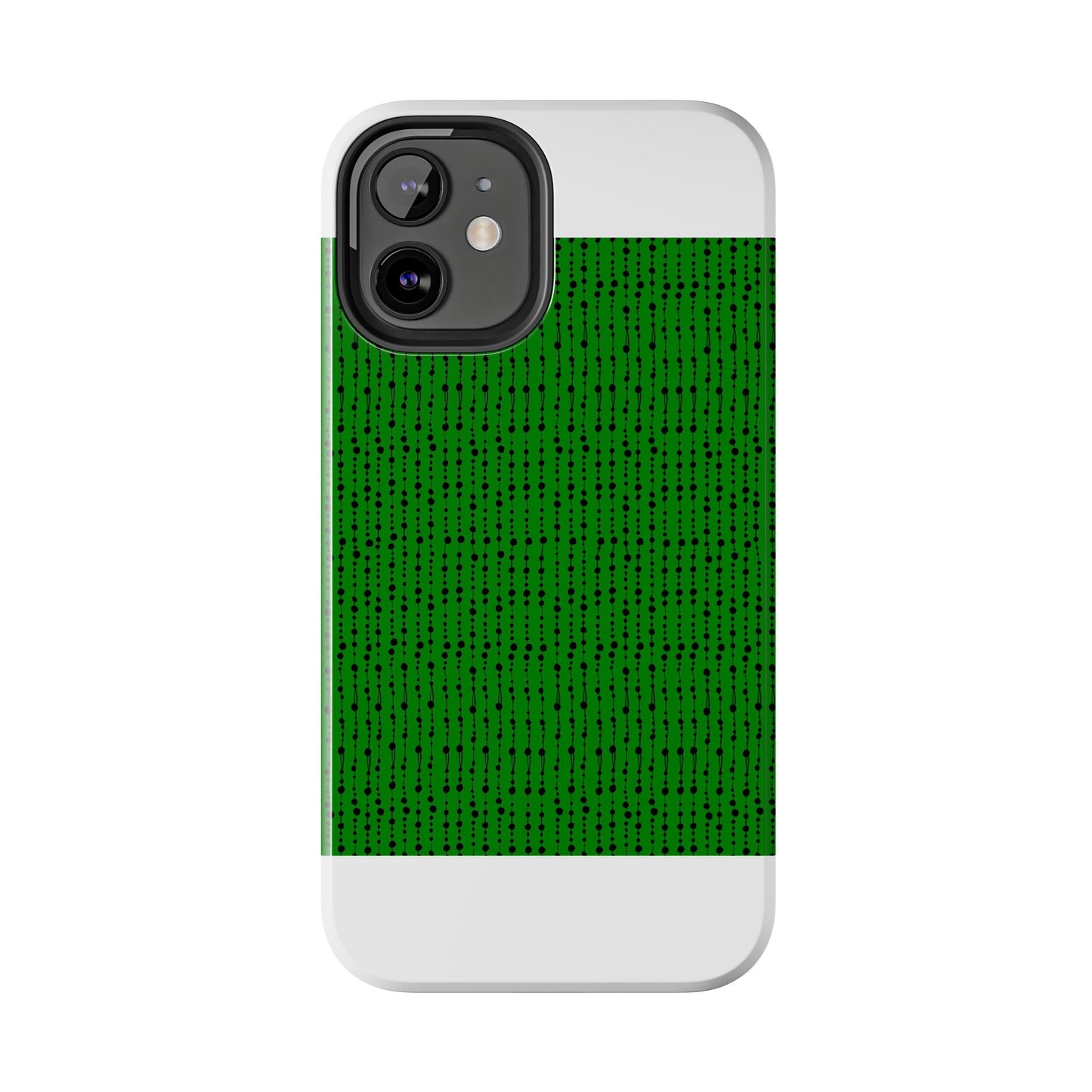 Beaded Curtain Green / Black Phone Case
