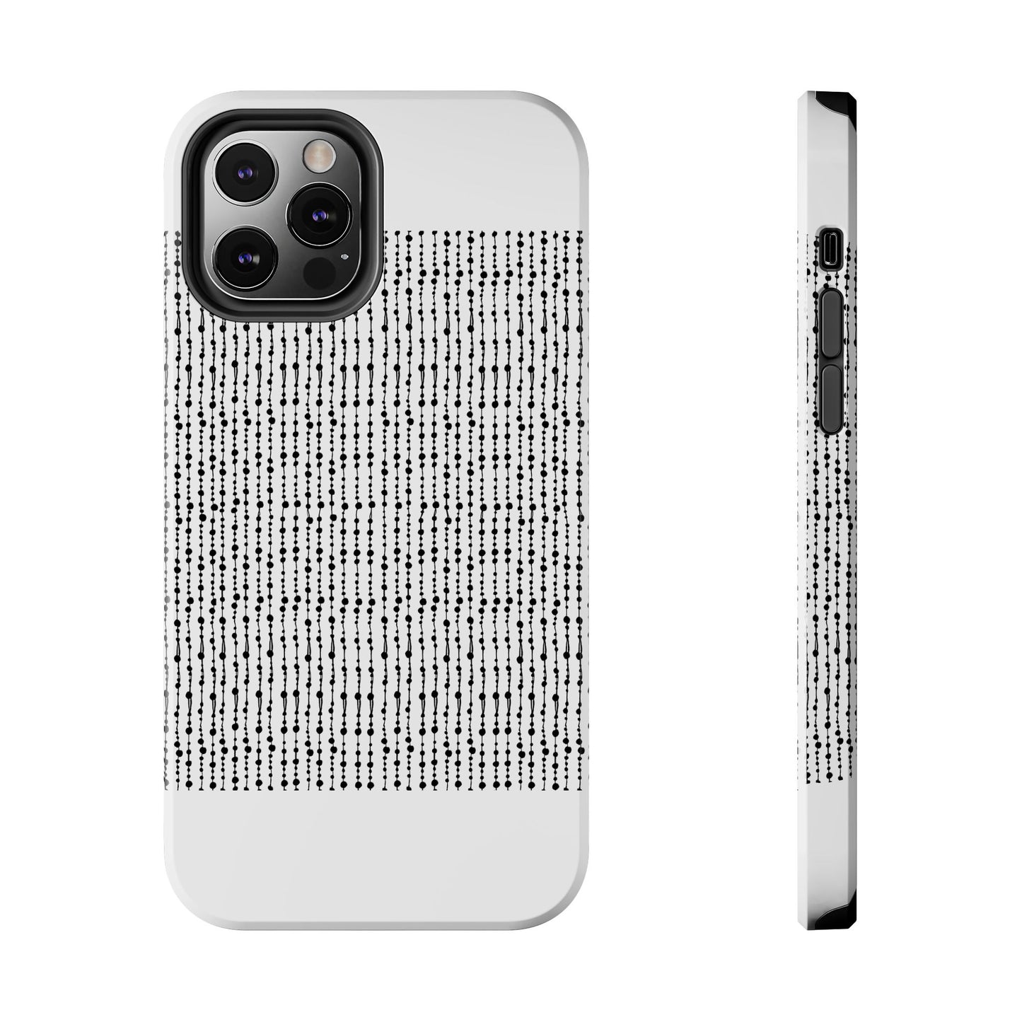 Beaded Curtain White / Black Phone Case