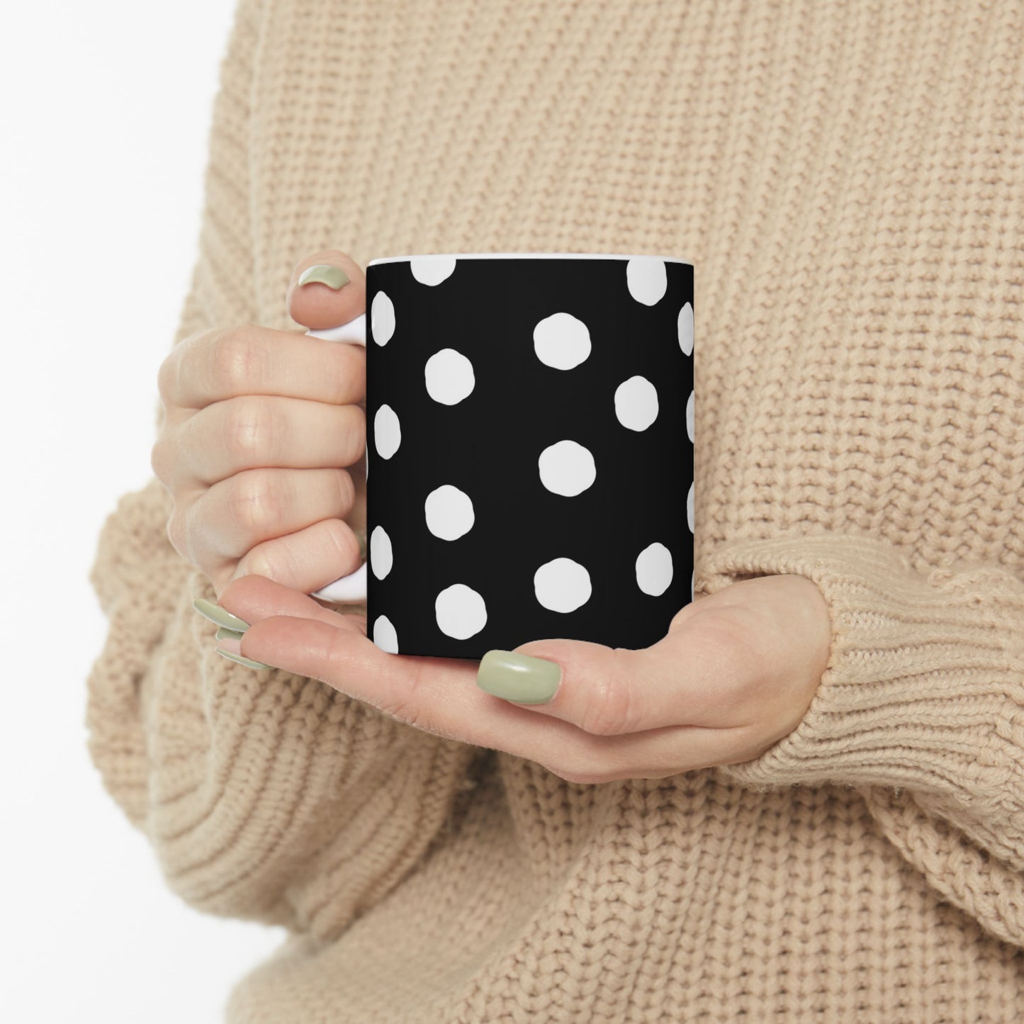 Jumbo Dots Black / White Cup