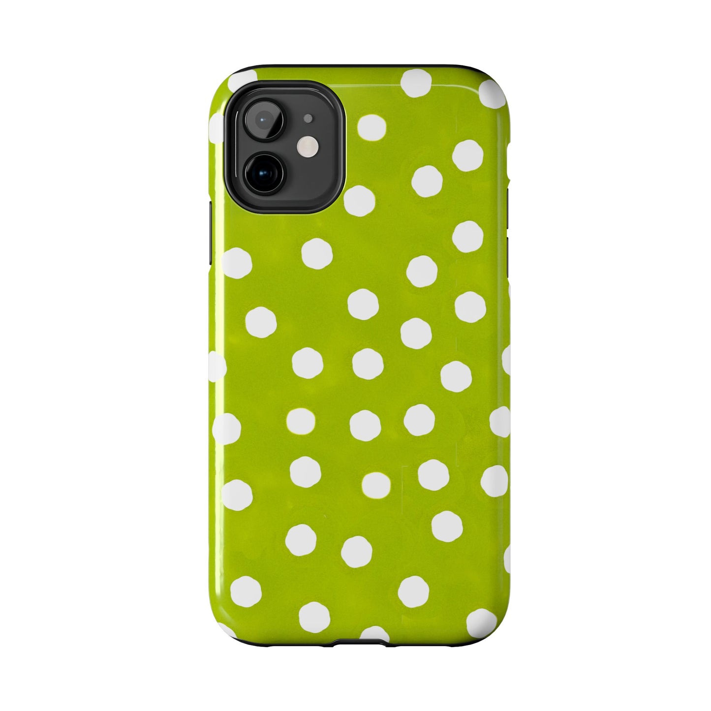 Jumbo Dots Green / White Phone Case