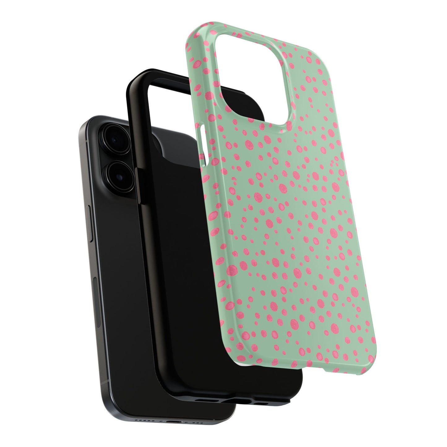Balloon Dots Sage / Pink Phone Case