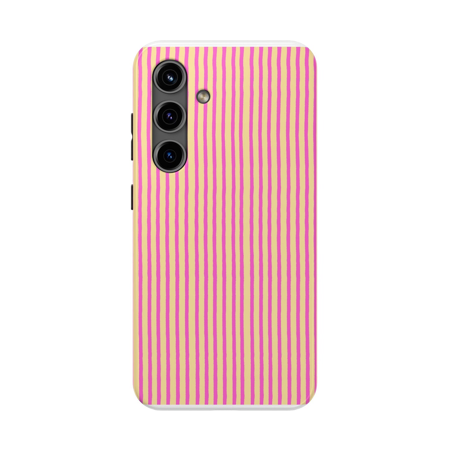 Stripe Yellow / Pink Phone Case
