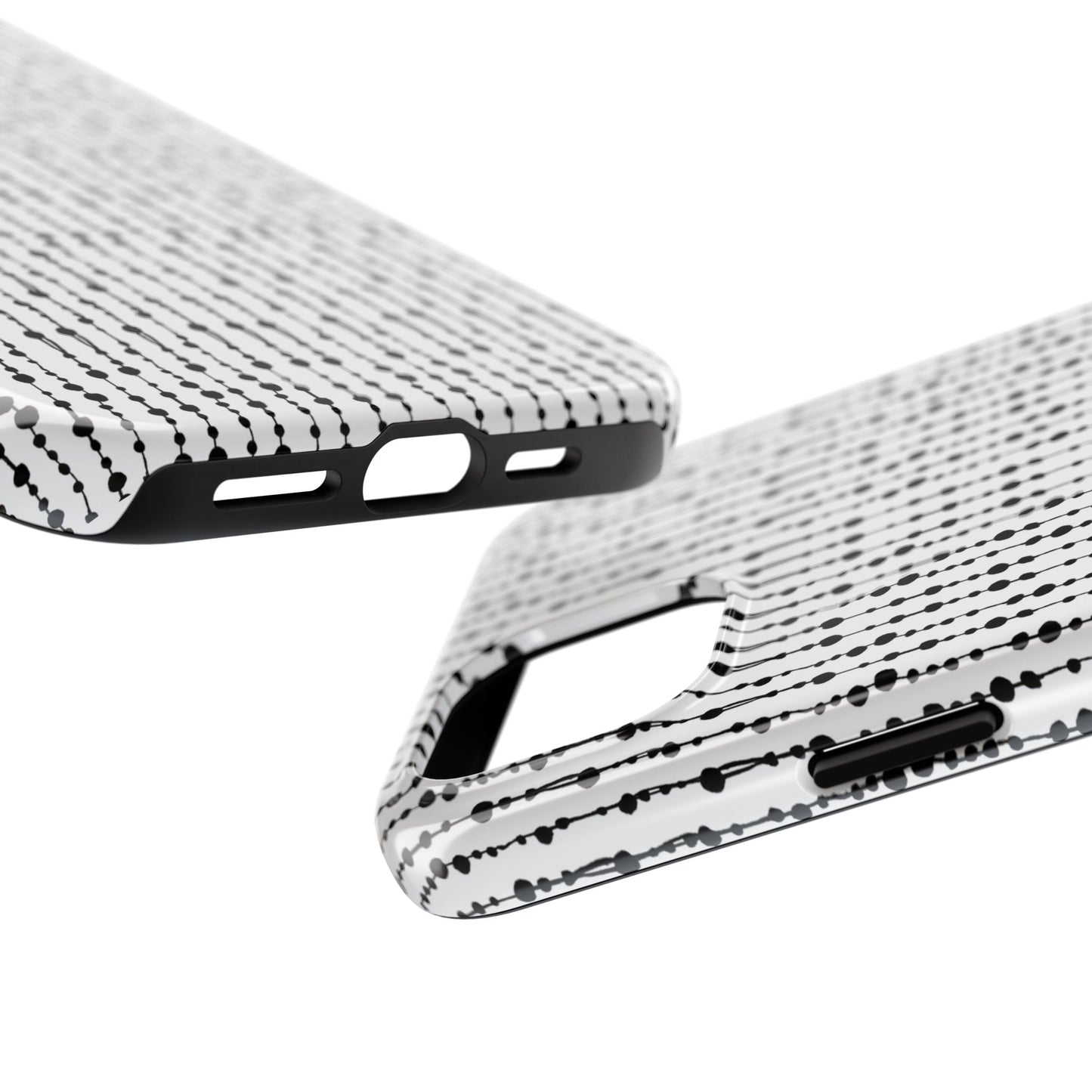 Beaded Curtain White / Black Phone Case