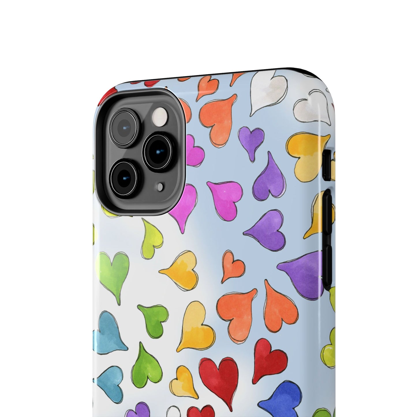 Happy Hearts Blue Sky Phone Case