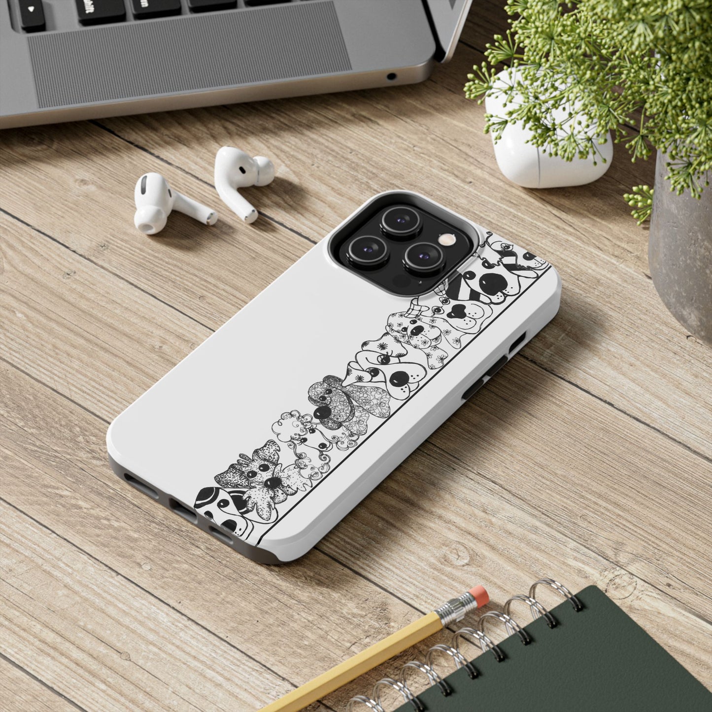 Doggie Dear Border Phone Case