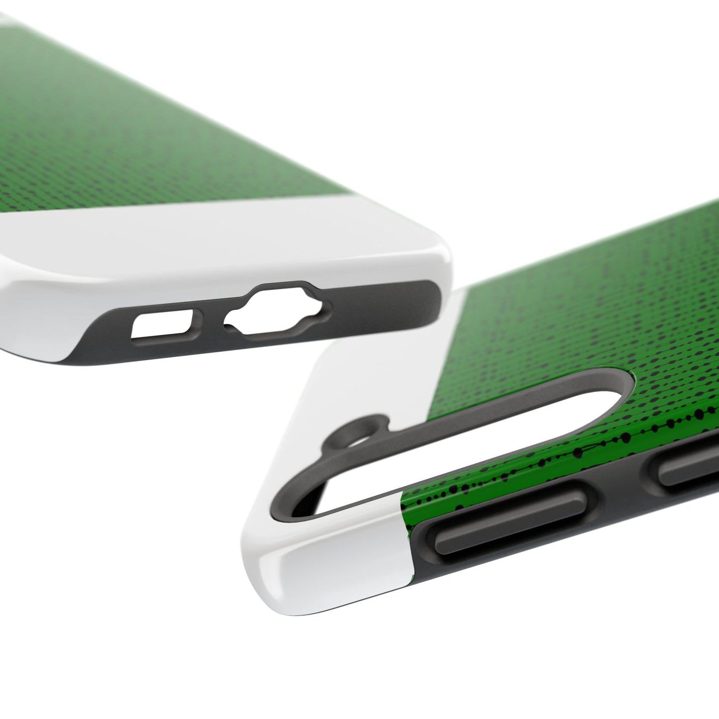 Beaded Curtain Green / Black Phone Case