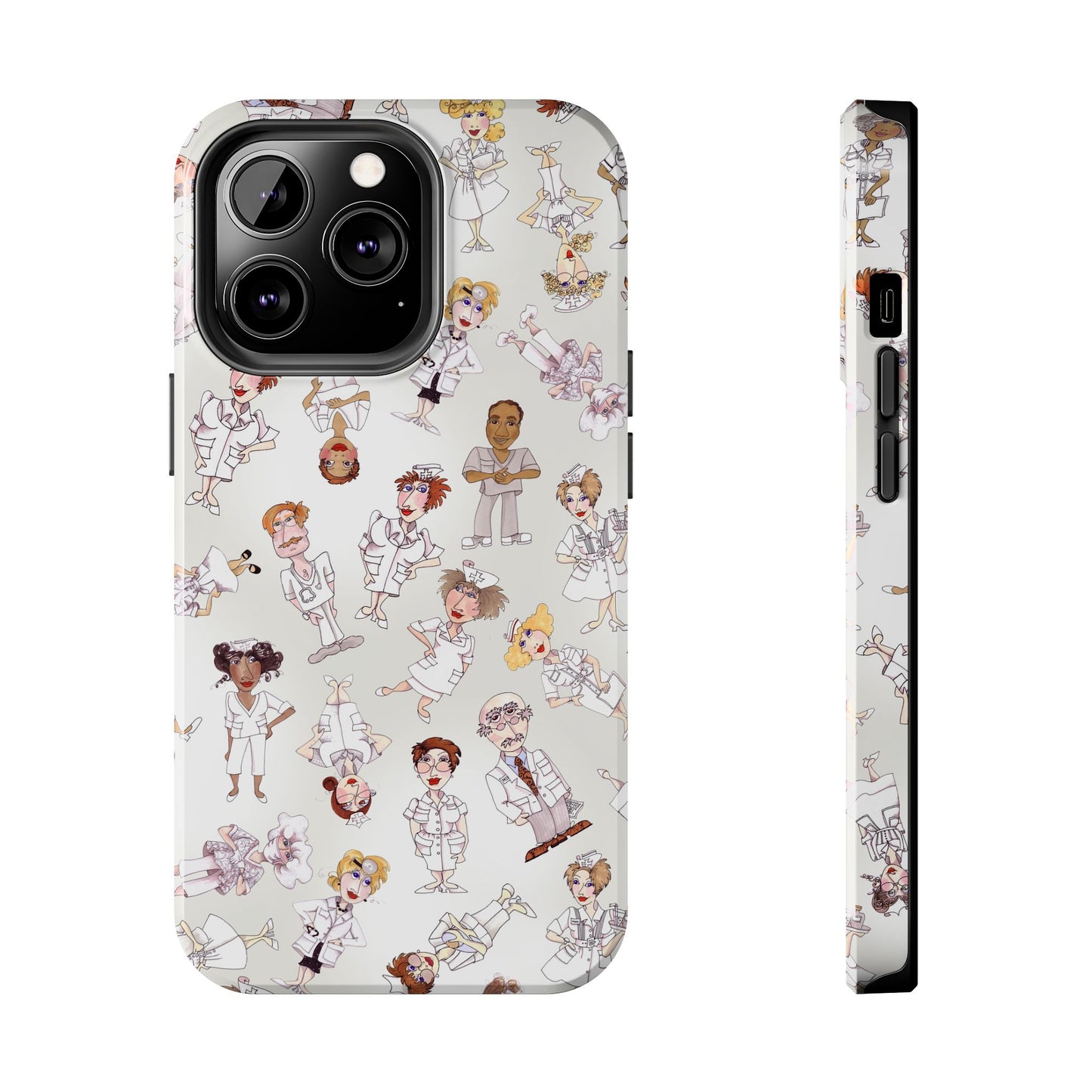 Tossed Nurses Gray Phone Case