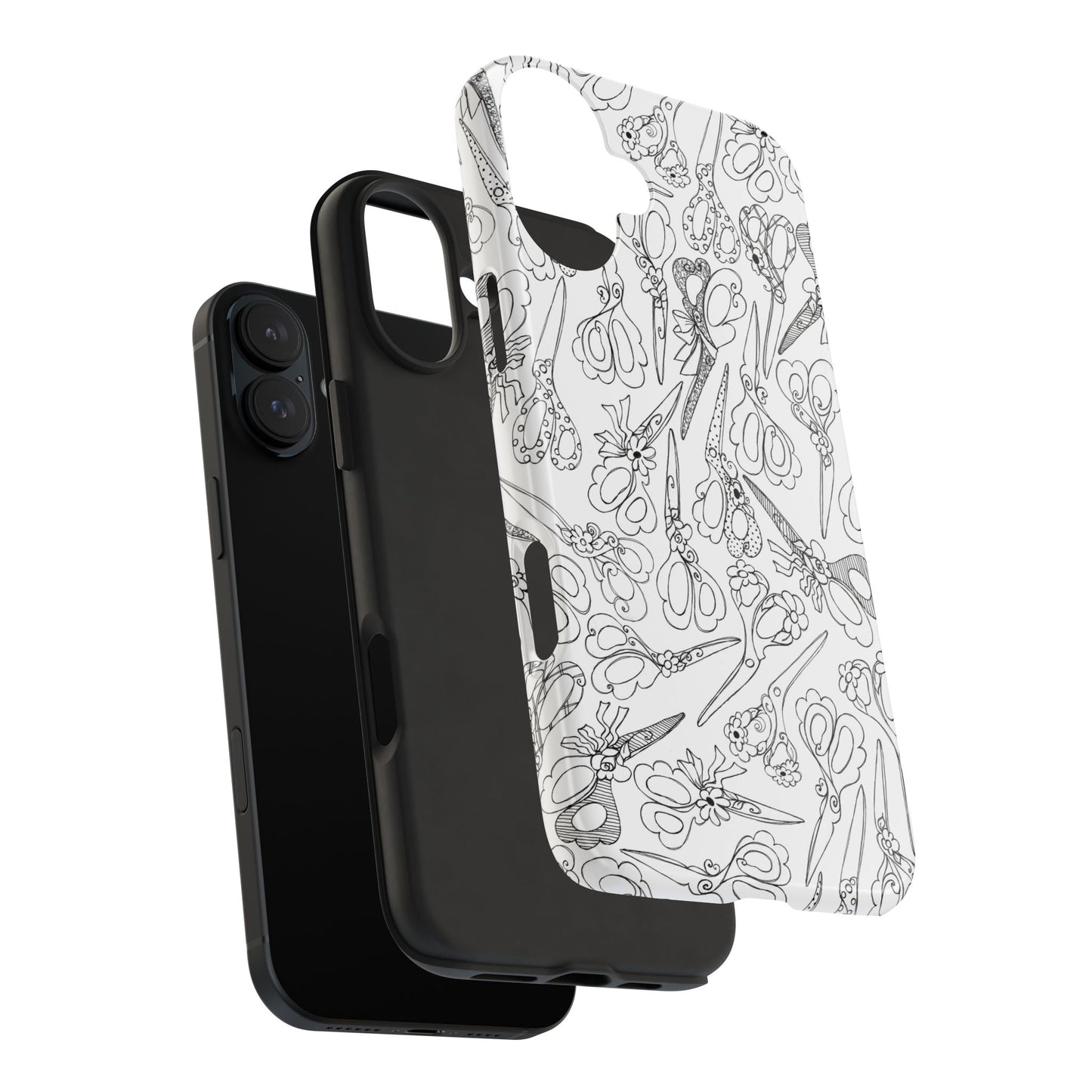 Scissor Blizzard White Phone Case