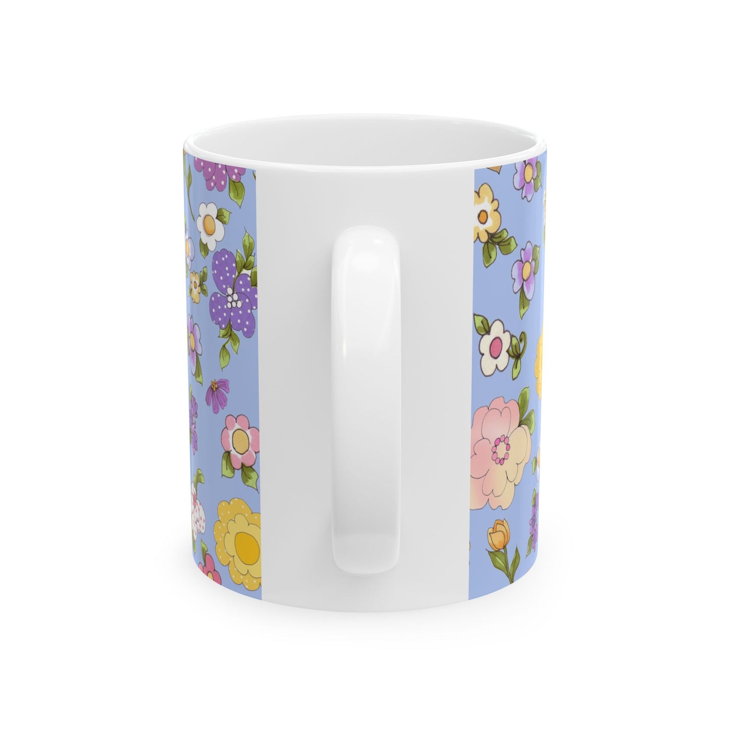 Flowery Blue Cup