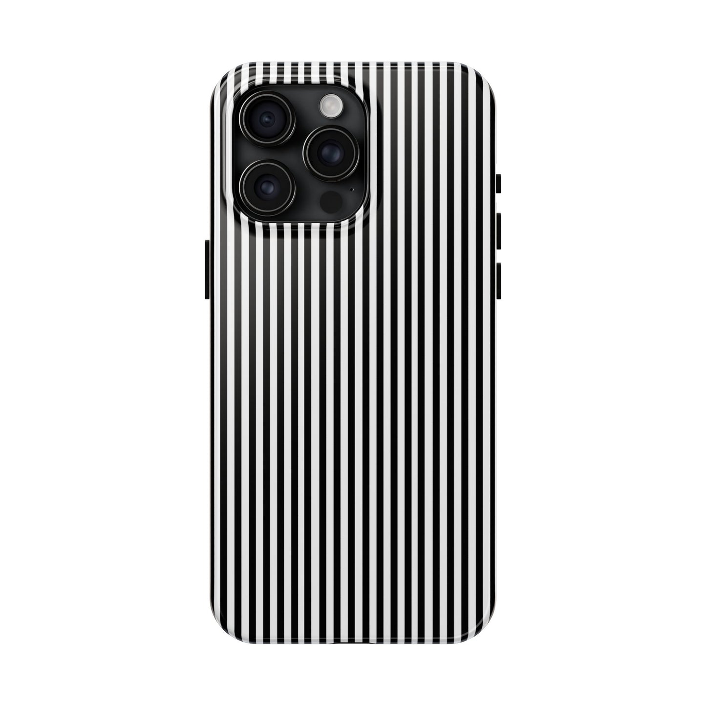 Stripe White / Black Phone Case