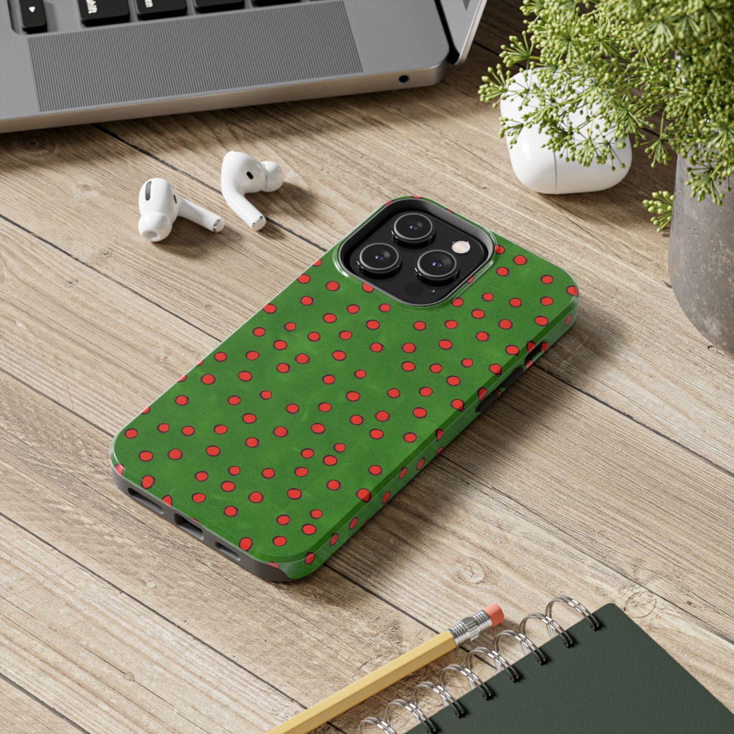 Dinky Dots Green / Red Phone Case