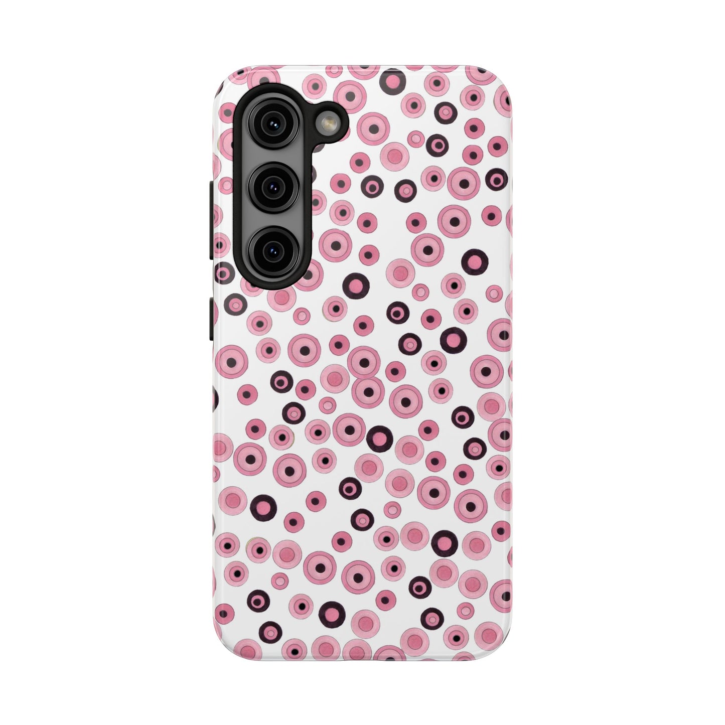 Dots White / Pink Phone Case