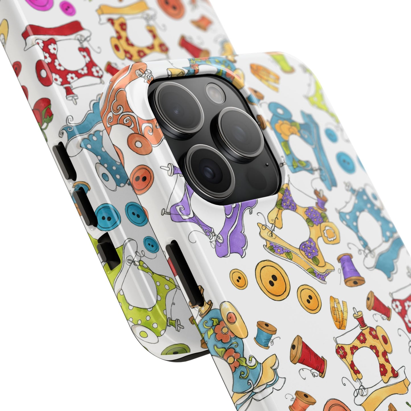 Sew Assorted White Phone Case