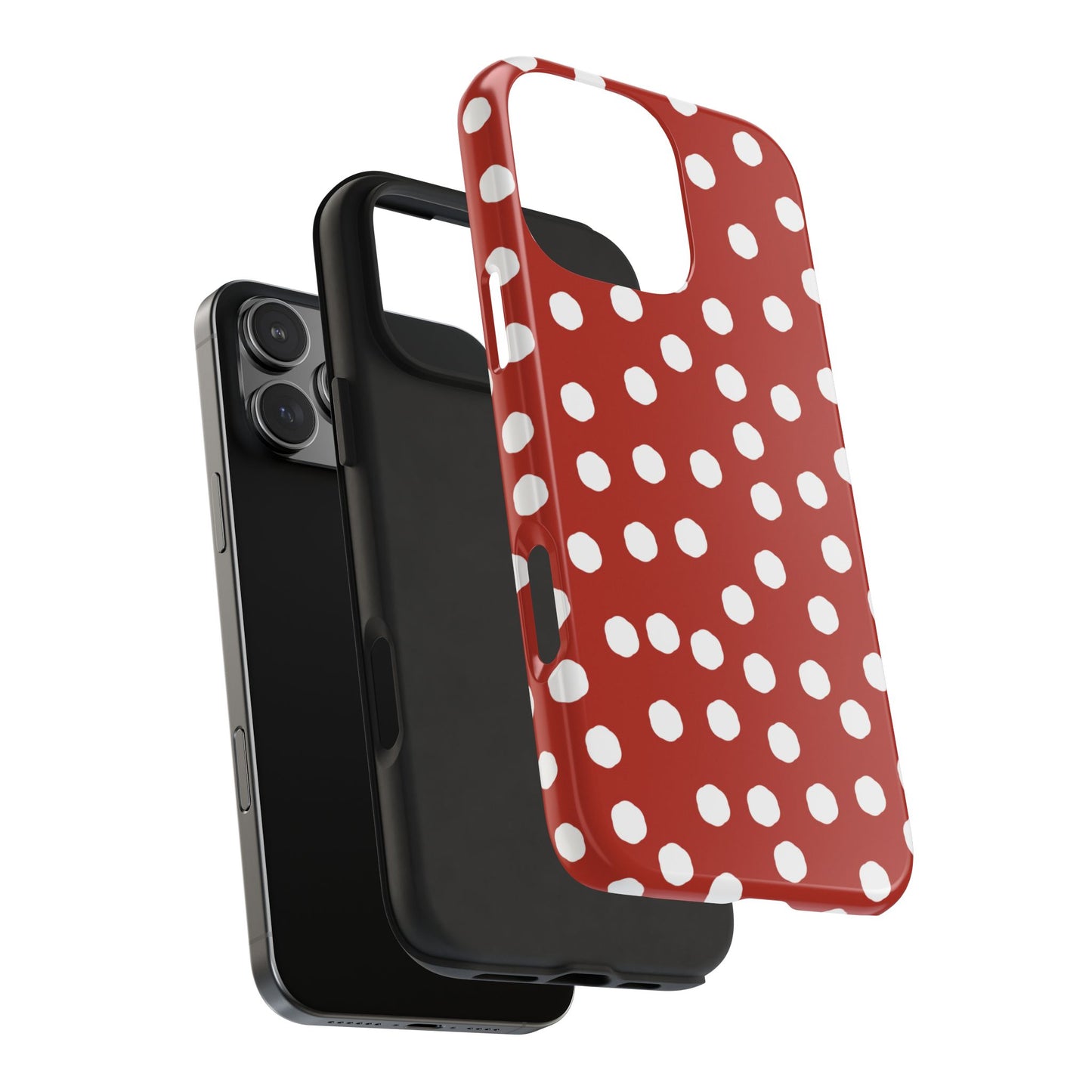 Jumbo Dots Red / White Phone Case