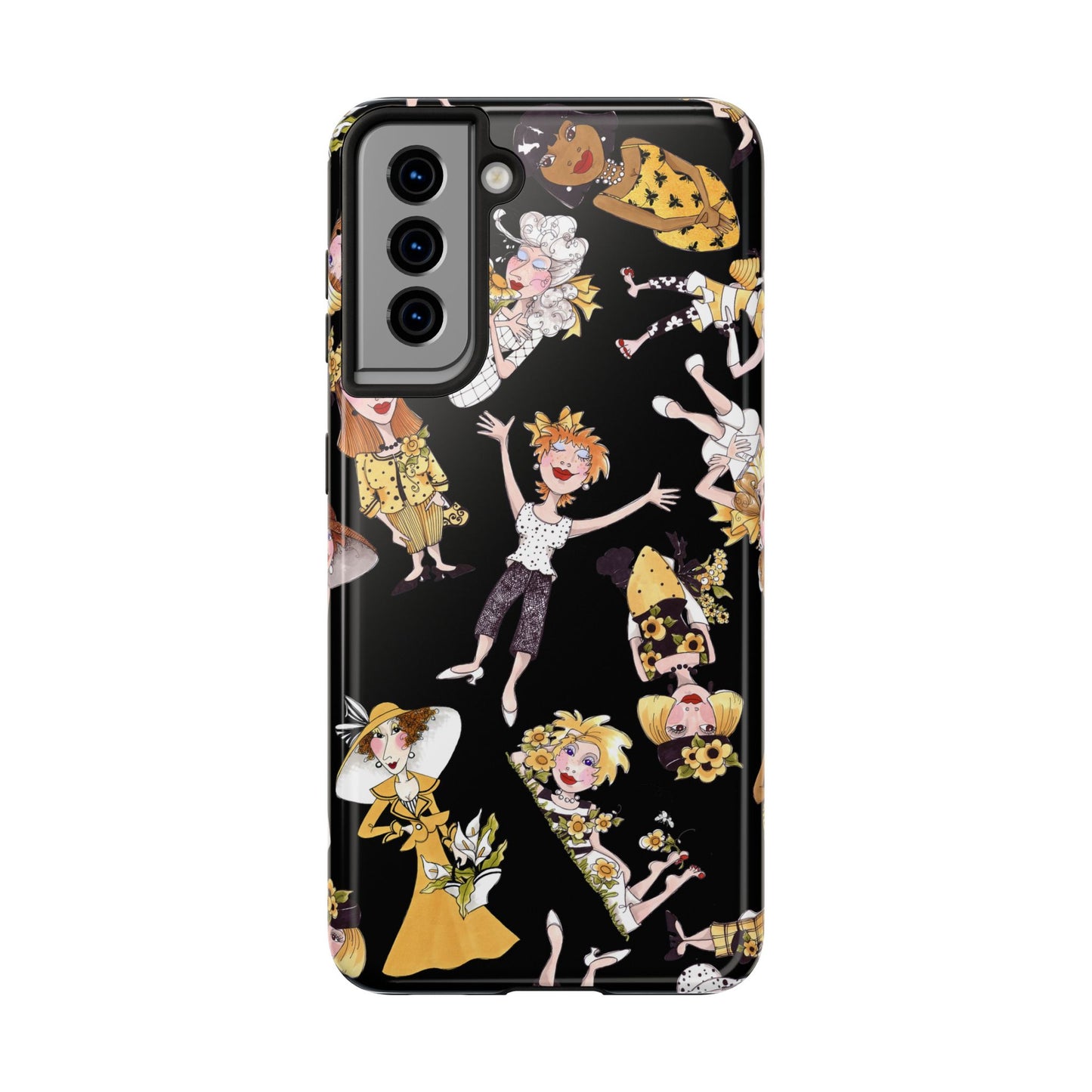 Bee Tossed Black Phone Case