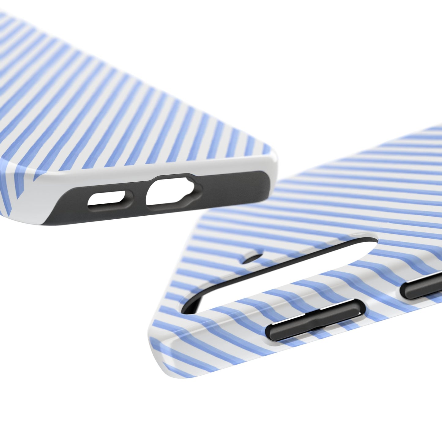 Bias Stripe Blue / White Phone Case