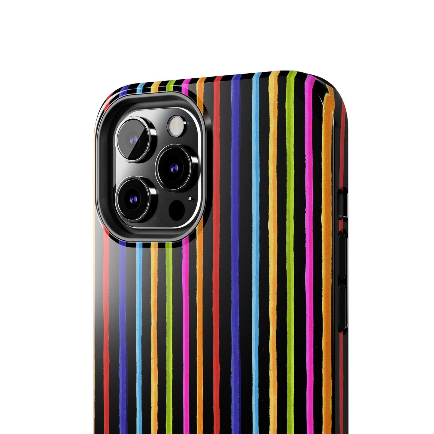 Happy Stripe Black Phone Case