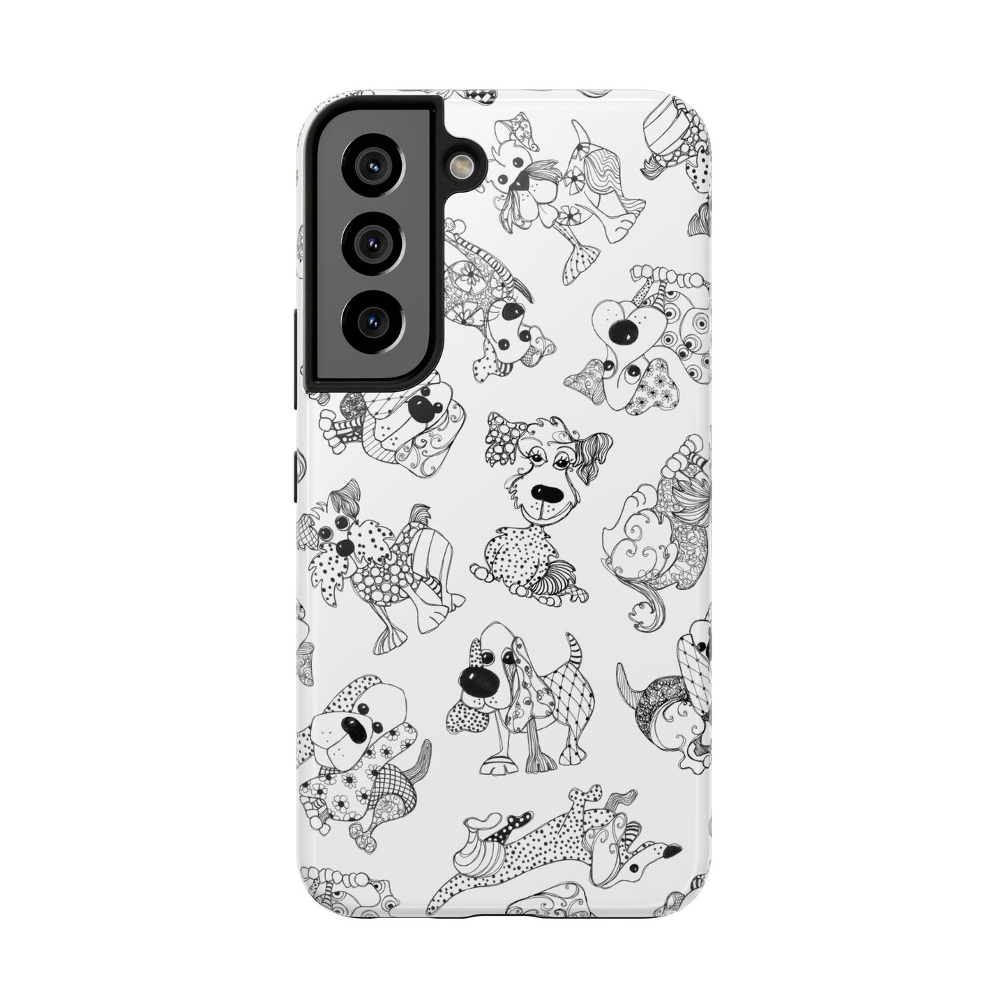 Doodle Dogs White Phone Case
