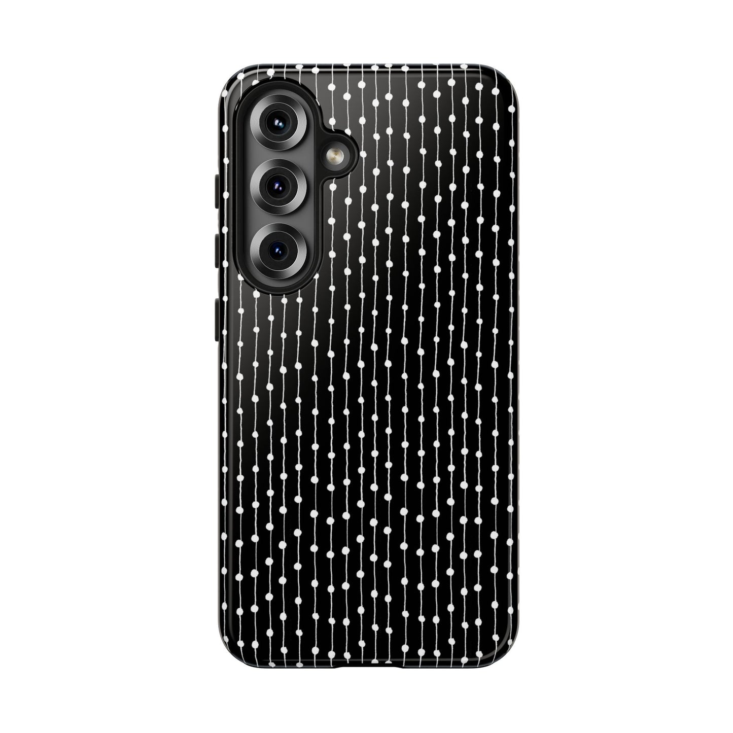 Pin Stripe Black / White Phone Case