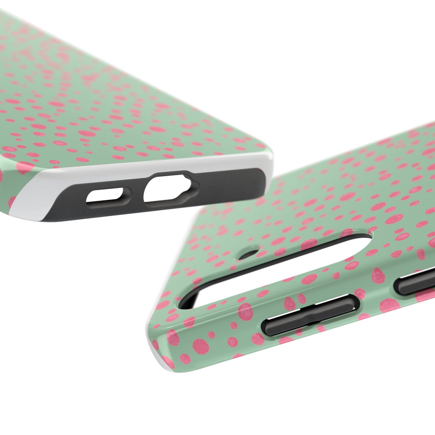 Balloon Dots Sage / Pink Phone Case