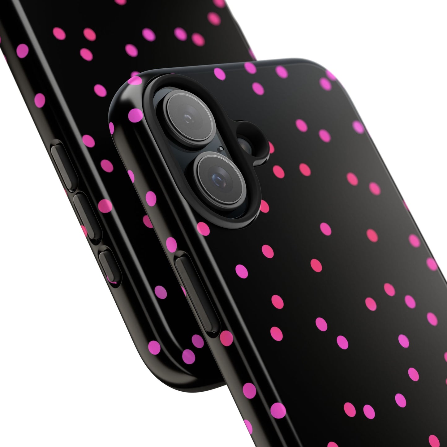 Space Dots Black / Cerise Phone Case