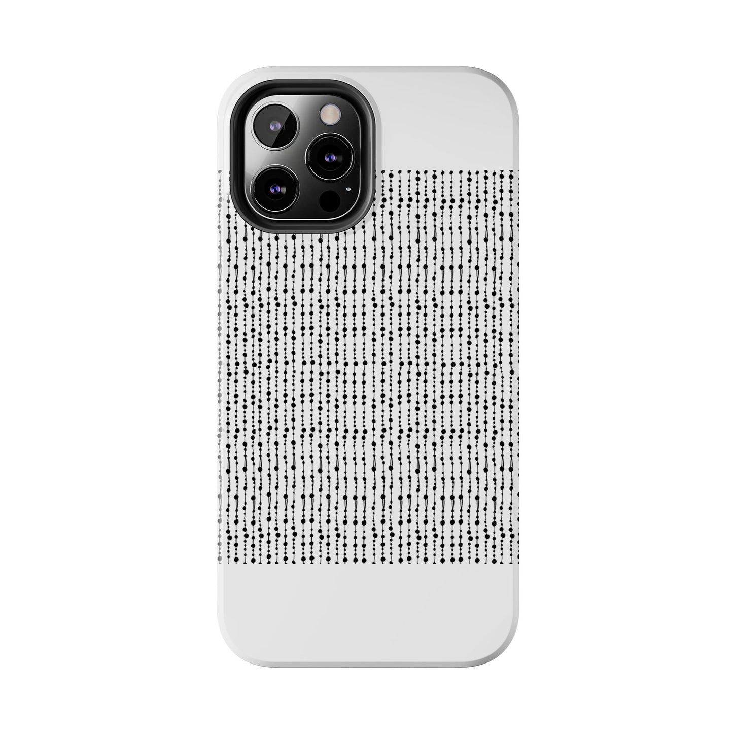 Beaded Curtain White / Black Phone Case