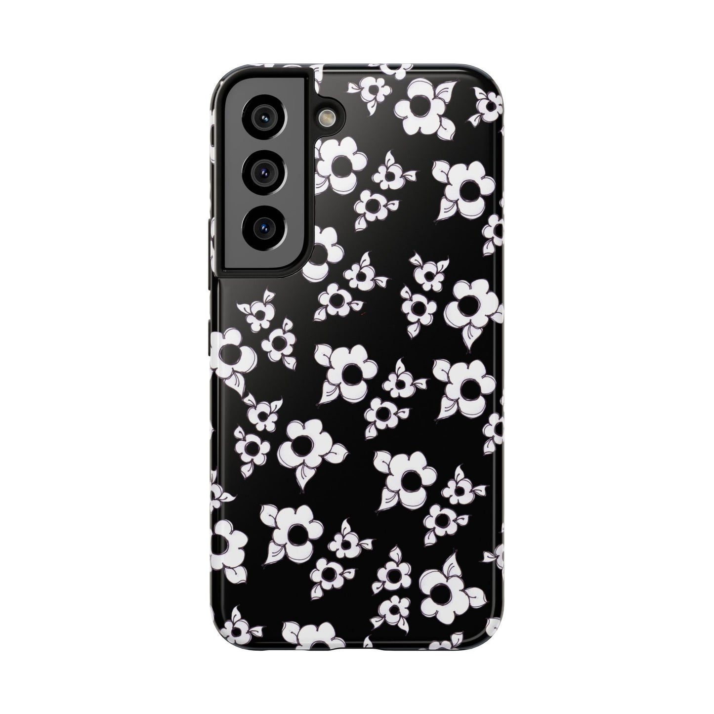 Daisy Cluster Black / White Phone Case