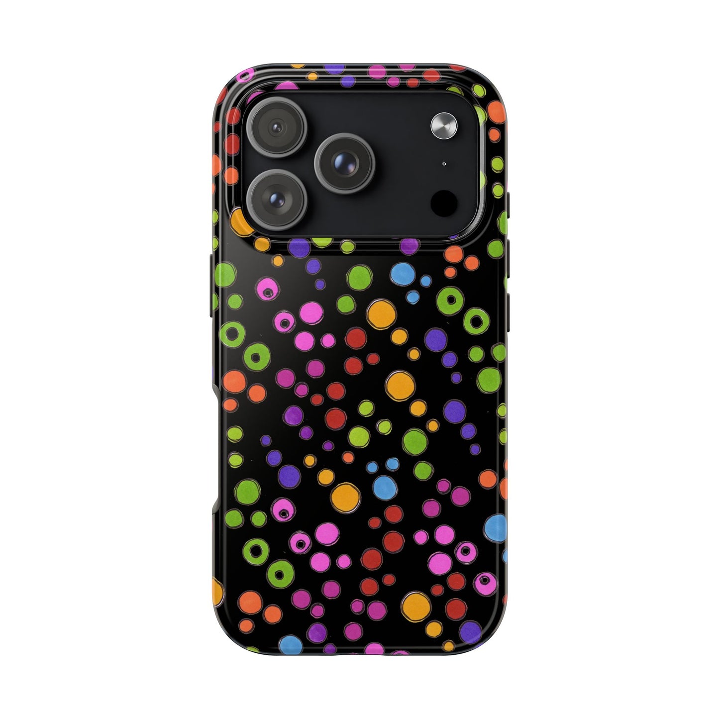 Dog Dots Black / Multi Phone Case
