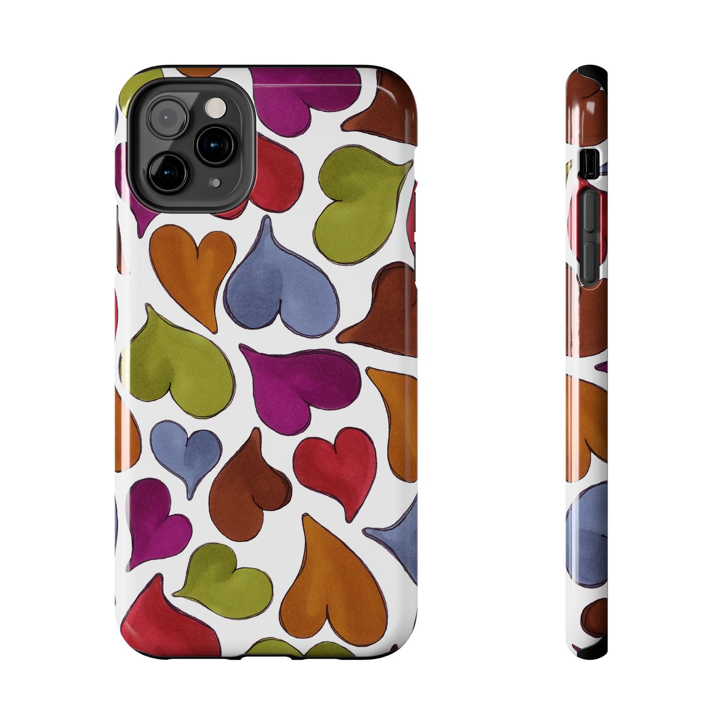 Big Hearted White Phone Case