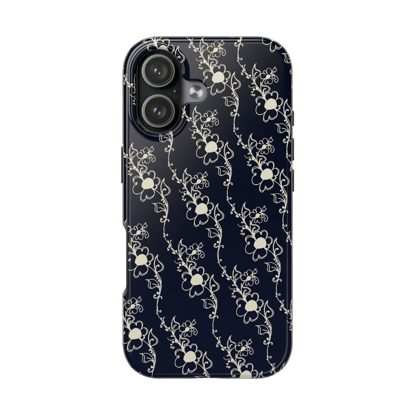 Diagonal Daisies Black / Ivory Phone Case