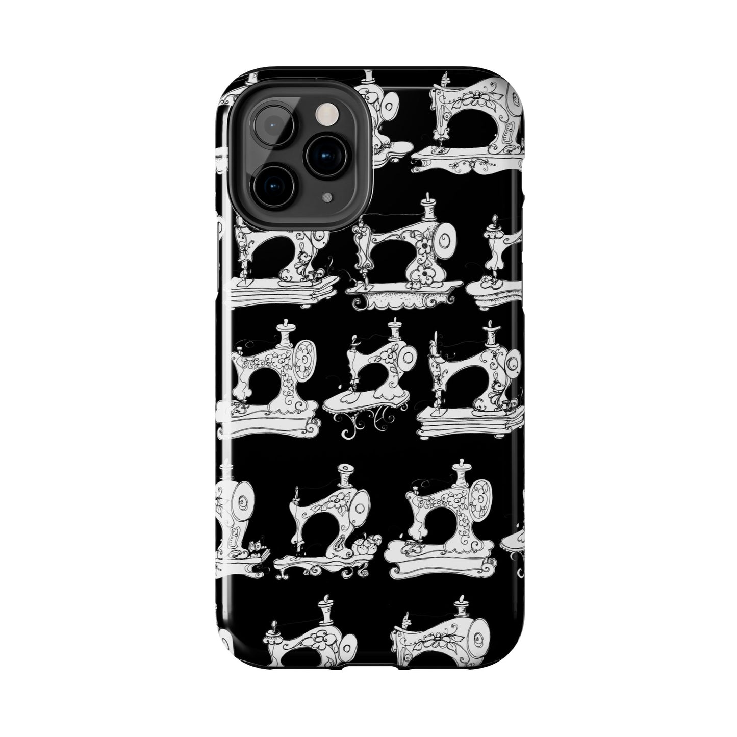 Sew Sew Black / White Phone Case