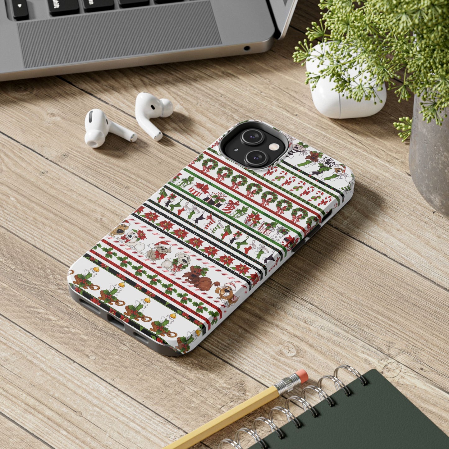 Holiday Borders White Phone Case