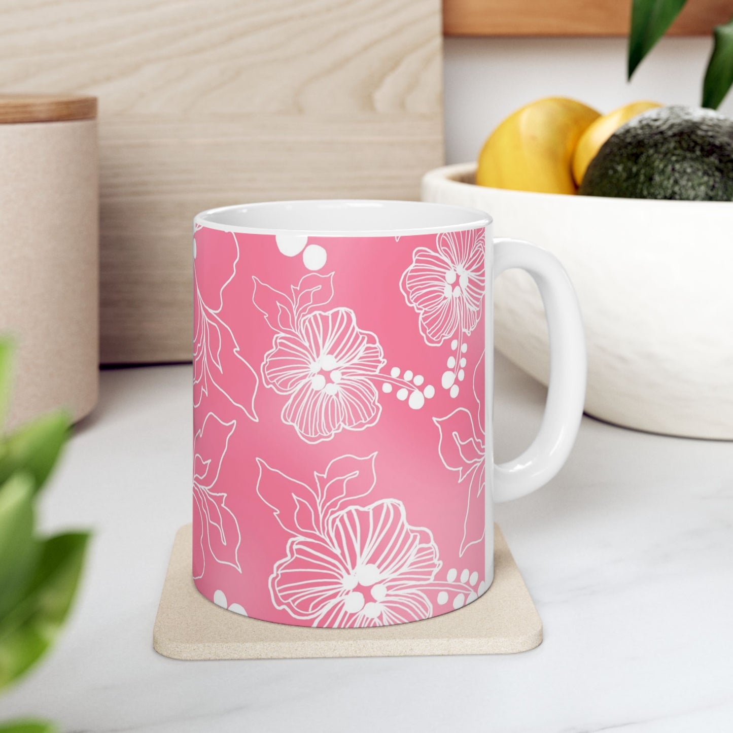 Lacey Hibiscus Pink Cup