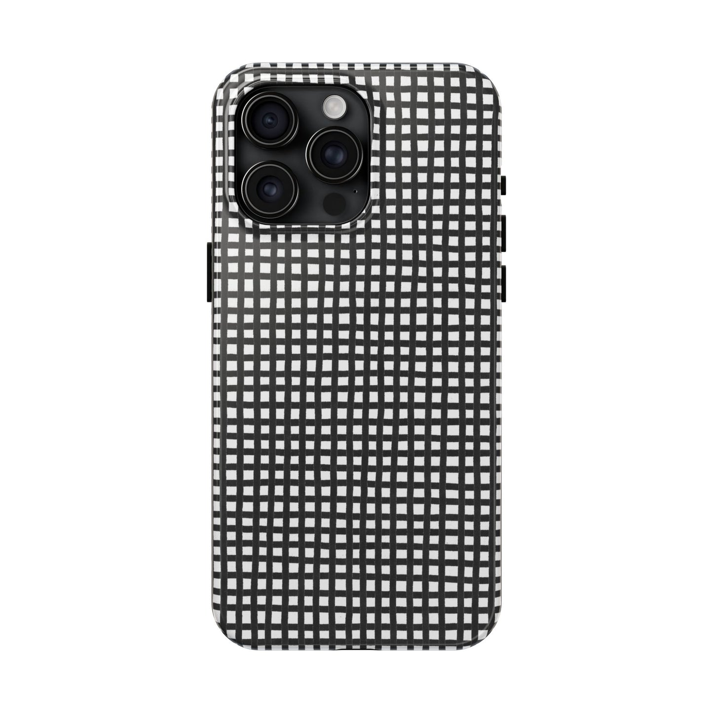Chipper Check Black / White Phone Case
