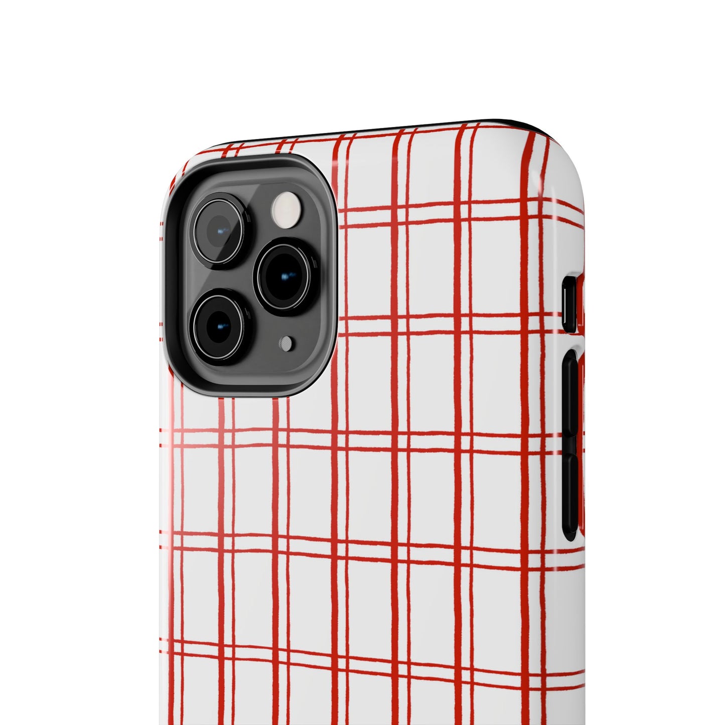 Little Plaid White / Red Phone Case