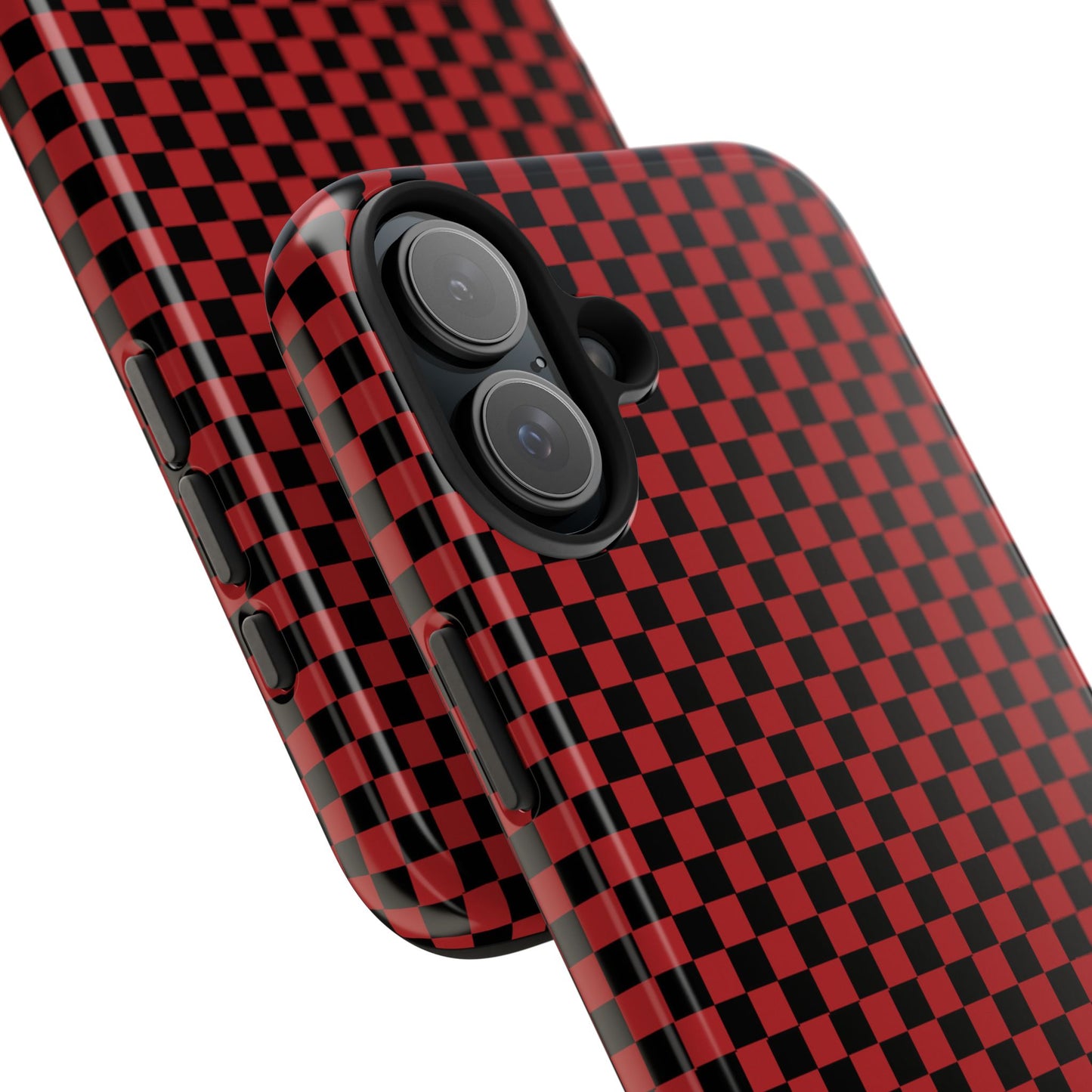Checkerboard Red / Black Phone Case