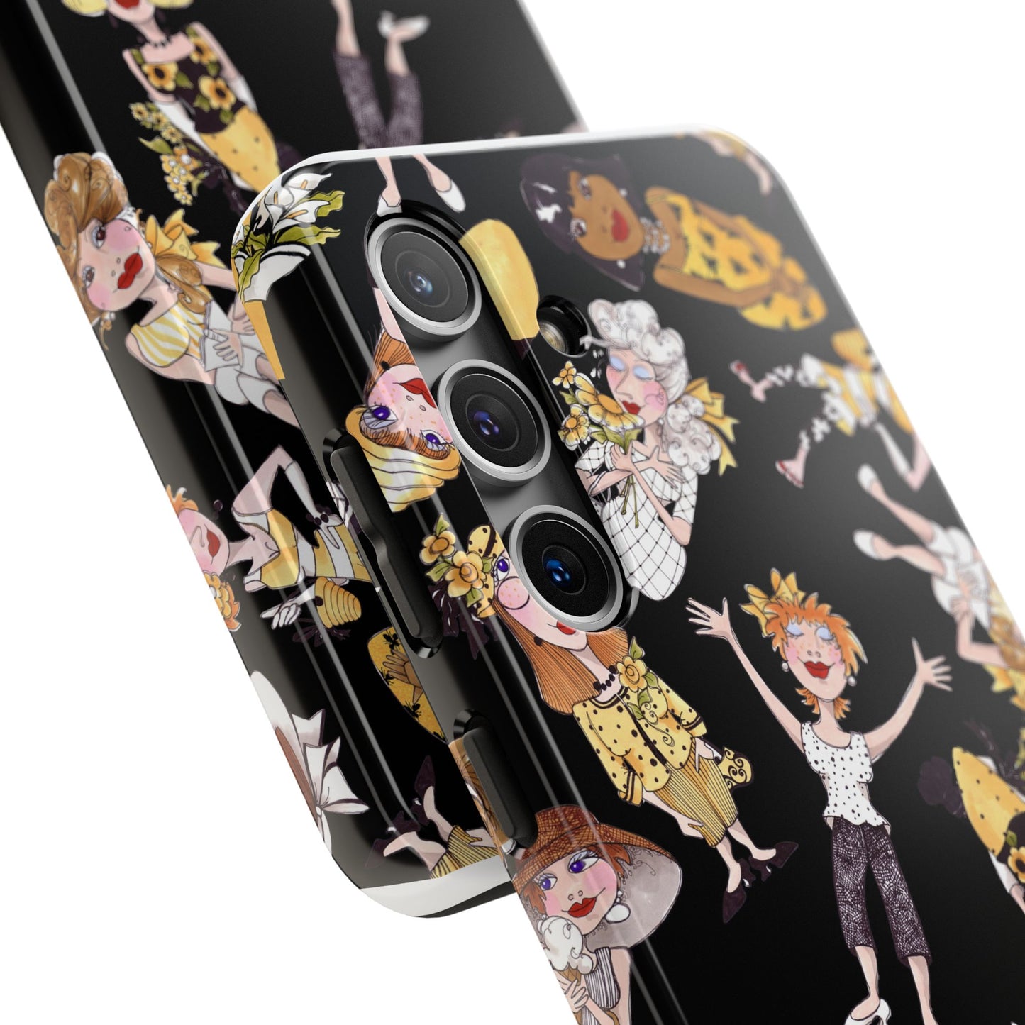 Bee Tossed Black Phone Case