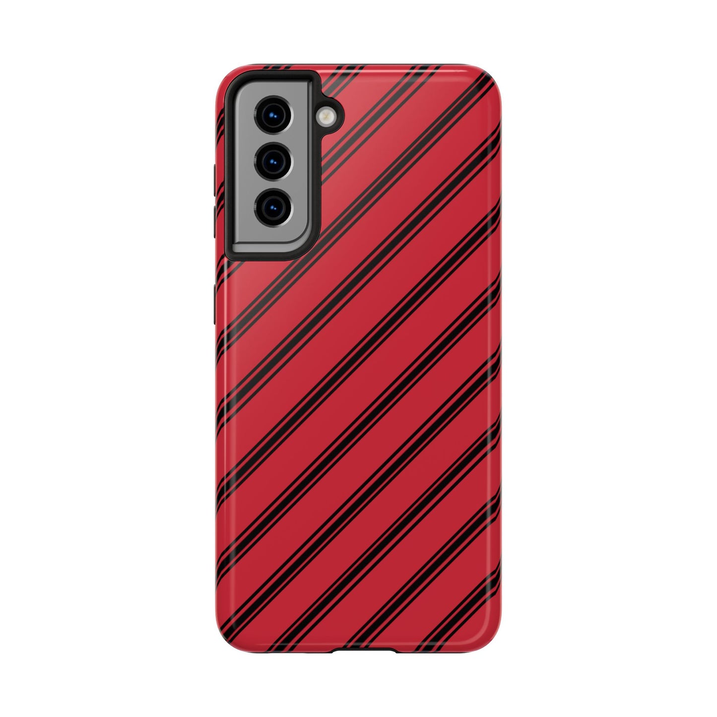 Awning Stripe Red / Black Phone Case