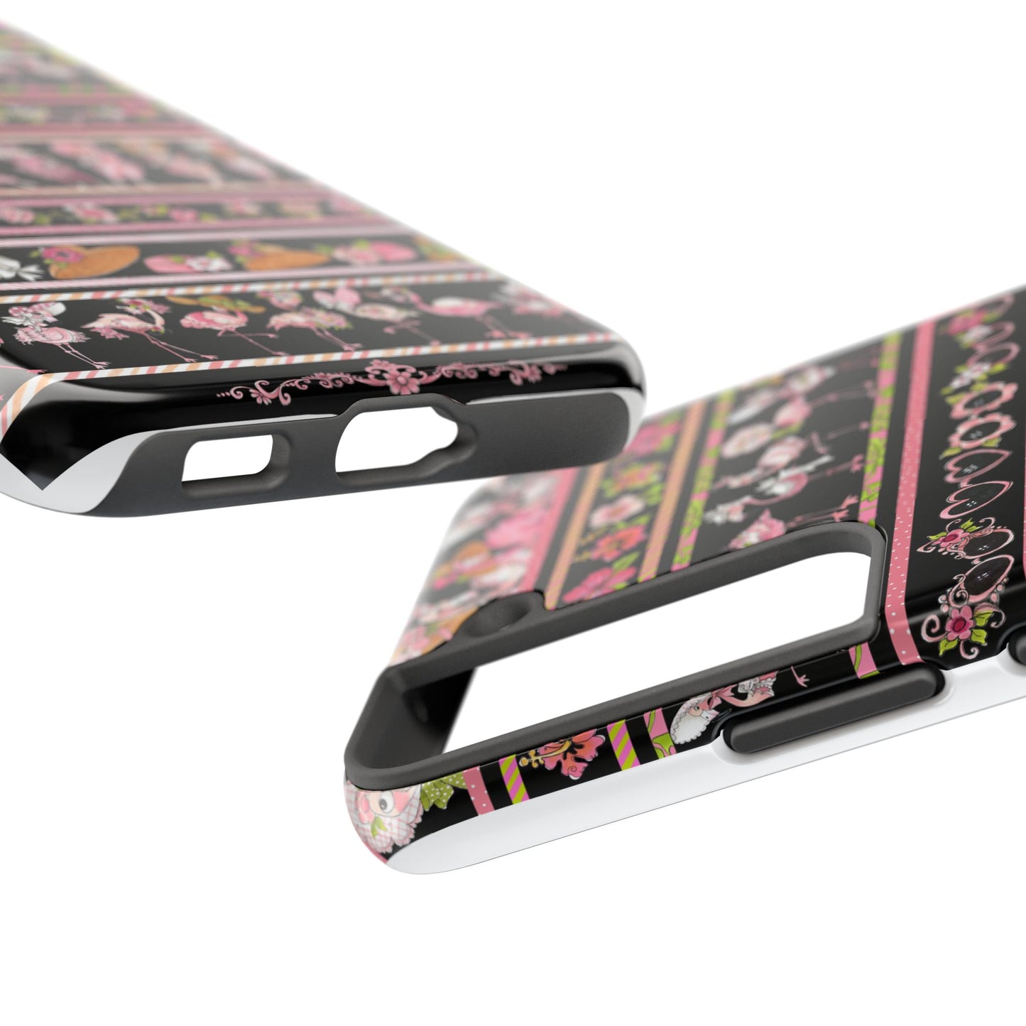 Flam Borders Black Phone Case